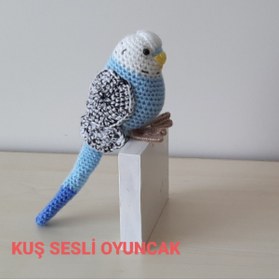 Resim nildamigurumi Amigurumi Kuş Muhabbet Kuşu Sesli 