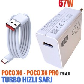 Resim Poco X6 - Poco X6 Pro Uyumlu 67w Turbo Hızlı Şarj Aleti 