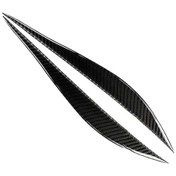 Resim Bmw F30/f34 3 Serisi İçin Karbon Fiber Far Göz Kaşları 2013-2017 - Yumuşak Tip Dekoratif Sticker Seti 