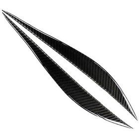 Resim Bmw F30/f34 3 Serisi İçin Karbon Fiber Far Göz Kaşları 2013-2017 - Yumuşak Tip Dekoratif Sticker Seti 