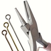 Resim 11.43 cm şekillendirme pense, yarım yuvarlak çukur pense, tel sarma pense, mini hassas pense, tel bükme aracı pense, mücevher pense. DIY mücevher yapımı için, el tel sarma aracı 