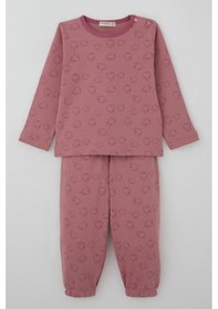 Resim Breeze Kız Bebek Pijama Takımı Elma Desenli 9 Ay-3 Yaş, Gülkurusu Gülkurusu 