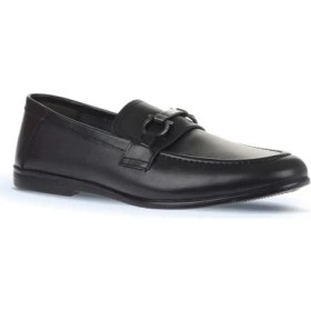 Resim Bueno Shoes Siyah Deri Erkek Loafer 21ma413 