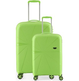 Resim Ççs 5264 Büyük Kabin 2 Li Valiz Seti Fıstık Yeşil 