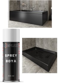Resim REPLAX Duşakabin Jakuzi Küvet Siyah Sprey Boya Suya Dayanıklı 400 Ml. 