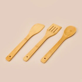 Resim Efemark 4 Parça Bambu Mutfak Seti - Açık Kahverengi - 36X26 cm + 30 cm 