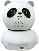 Resim pazariz Panda Görünümlü 360° 1080p Ip Güvenlik Kamerası Gece Görüşlü Bebek Bakıcı Ip Wifi Kamerası 