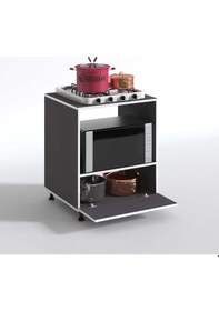 Resim Kenzlife ocak dolabı bennu gri 85*70*60 XLARGE kapaklı hazır mutfak klasik setüstü ocak için sabit tabla 