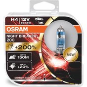 Resim Osram Night Breaker 200 H4 %200 Daha Parlak Işık (1 Takım - 2 Adet) 