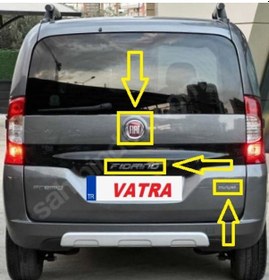 Resim Fiorino Panorama 1,3 Multijet Dynamic 2016-2021 Multijet Siyah "j" Ve Fıorıno Krom Yazı - Bagaj Arma 