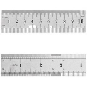 Resim YSB 15 cm Çelik Cetvel İnç Ölçülü 