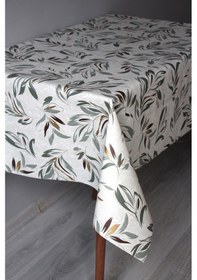 Resim Elyaf Silinebilir Pvc Muşamba Masa Örtüsü 1258-1 Parlakyaprk Yeşil 