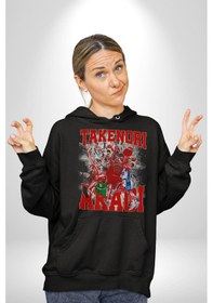 Resim Basketbol Akagi Takenori Anime Slam Dunk Karakter Kadın Erkek Siyah Kapüşonlu Sweatshirt Hoodie Siyah 