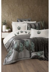 Resim 11 Parça Battaniyeli Çeyiz Seti - Tafta Yatak Örtüsü & Nevresimli Çeyiz Takımı-peludo-turkuaz Turkuaz Turkuaz 