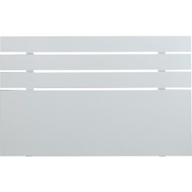 Resim Pasifichome Huga Çift Kişilik Beyaz Yatak Başlık 180 Cm / 180 Cm Baza Başlık 