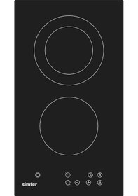 Resim Simfer 3370 Domino Ankastre Vitroseramik Ocak 2E 