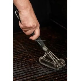 Resim Grains Global Dikey Izgara ve Mangal Temizleme Fırçası Paslanmaz Çelik Kıllı Deterjansız Derin Temizlik Fırını Barbekü Grill Fırçası Ergonomik Saplı Dayanıklı Mangal Temizleme Aparatı 
