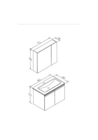 Resim Orka Terme 80 Cm Mdf Beyaz Banyo Dolabı Takımı Ve Boy Dolabı Beyaz 