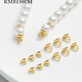 Resim KMEOSCH Gizli İplik Takı Tokaları Kapaklı Kapatma - 18K Altın Kaplama Paslanmaya Karşı Güvenli Toka Parçaları DIY Bileklikler & Kolyeler için, Kapalı Atlama Halkaları & Boncuk Sonu Tokalar, Japon-Kore Tarzı Takı Yapım Malzemeleri 