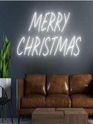 Resim Twins Led Merry Christmas Yazılı Neon Tabela Beyaz Model:model:20063366 Beyaz 
