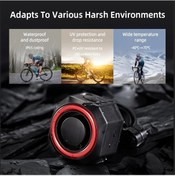 Resim Ynf Siyah Bisiklet Anti-hırsızlık Sistemi 110db Alarm, Titreşim Algılama, Ip65 Su Geçirmez Arka Lamba 