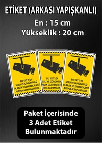 Resim isgtabelam 15x20cm/3adet/fosforluetiket/Bu Yat 7/24 Sesli Ve Görüntülü Olarak Kayıt Altına Alınmaktadır/v6-2 