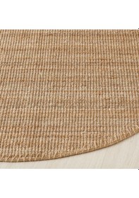 Resim Jüt Halı, Natürel, 130 Cm Yuvarlak 