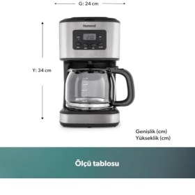 Resim Homend Coffeebreak 5006H Otomatik Zaman Ayarlı Xl (12 Fincan) Filtre Kahve Makinesi 