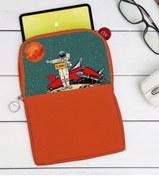 Resim Bk Gift Gift Pop Art Tasarımlı Taşınabilir Koruyucu Tablet Kılıfı & Organizer Çanta - Turuncu-8 