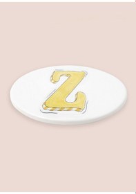 Resim The Mia Harf Bardak Altlığı Z Beyaz 