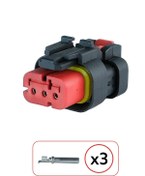 Resim TE Connectivity Erkek Konnektör 3 Pin Kablosuz 