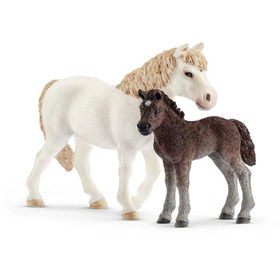 Resim Schleich Pony Kısrak ve Yavru 42423 