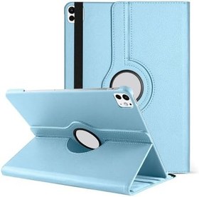 Resim Microsonic Apple iPad Pro 11 2025 için Kılıf (A3357-A3358) 360 Rotating Stand Deri Mavi [iPad Pro 11 2025 ile Uyumlu Kılıf - Mavi] 