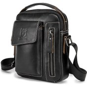 Resim Mufunye Erkek Vintage Deri Çapraz Çanta - Outdoor, Spor Ve Seyahat İçin Şık Omuz/el Çantası Çok Renkli 
