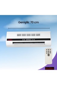 Resim dubbo 2200 watt klima duvar tipi sessiz ptc seramik ısıtıcı vantilatör 