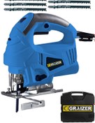 Resim Graizer Alman 3200 W Sjs Metal Şanzuman 6 Kademe Devirli Lazerli Otomatik Dekupaj Testere + 15 Uç 