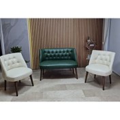 Resim Azra Aksesuar Deri Çay Seti Koltuk Takımı - Bekleme Salonu - Cafe Mobilya - Ofis Mobilya - Balkon Mobilya 
