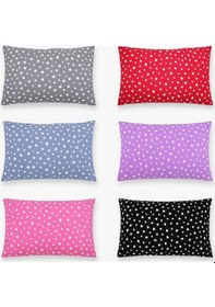 Resim Desenli Pamuklu Yıldız Desen Yastık Kılıfı 2 Adet 50 X 70cm Kırmızı 