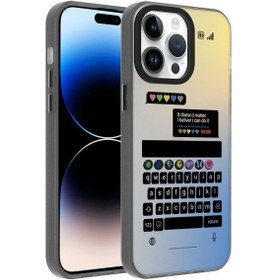 Resim Apple Uyumlu iPhone 14 Pro Max Uyumlu Desenli Zore Dragon Sert Kılıf-klavye Klavye - 