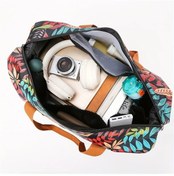 Resim Elmpaly Mavi Desenli Kadın Spor Seyahat Bavulu - Hafif Büyük Kapasiteli Sırt Çantası Mavi 