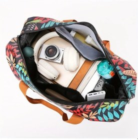 Resim Elmpaly Mavi Desenli Kadın Spor Seyahat Bavulu - Hafif Büyük Kapasiteli Sırt Çantası Mavi 