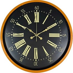 Resim 36 Cm Turuncu Dekoratif Duvar Saati Hardal 