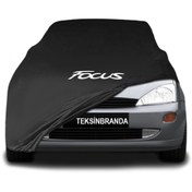 Resim ULTRASHOP Ford Focus Sedan(1999 - 2005) Siyah Kumaş Araba Brandası Logolu Penye Branda Oto Branda 