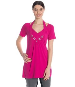 Resim Bulalgiy Kadın Pembe Tunik-Plaj - Bga568947 