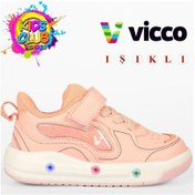 Resim Vicco Disnew Işıklı Ortopedik Çocuk Spor Ayakkabı Pudra 