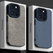 Resim Moda Lüks Suni Deri Mat Telefon Kılıfı Yumuşak Tampon Darbeye Dayanıklı Lens Korumalı Kılıf 