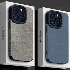Resim Moda Lüks Suni Deri Mat Telefon Kılıfı Yumuşak Tampon Darbeye Dayanıklı Lens Korumalı Kılıf 