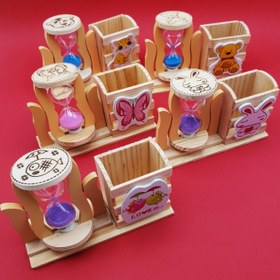 Resim Kum Saati Kalemlik Kutulu 