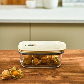 Resim Karaca Cream Vakumlu Kapaklı Cam Saklama Kabı 0.83 Lt 