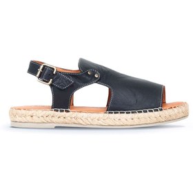 Resim Bueno Shoes Siyah Deri Kadın Espadril Sandalet 01wq1125 